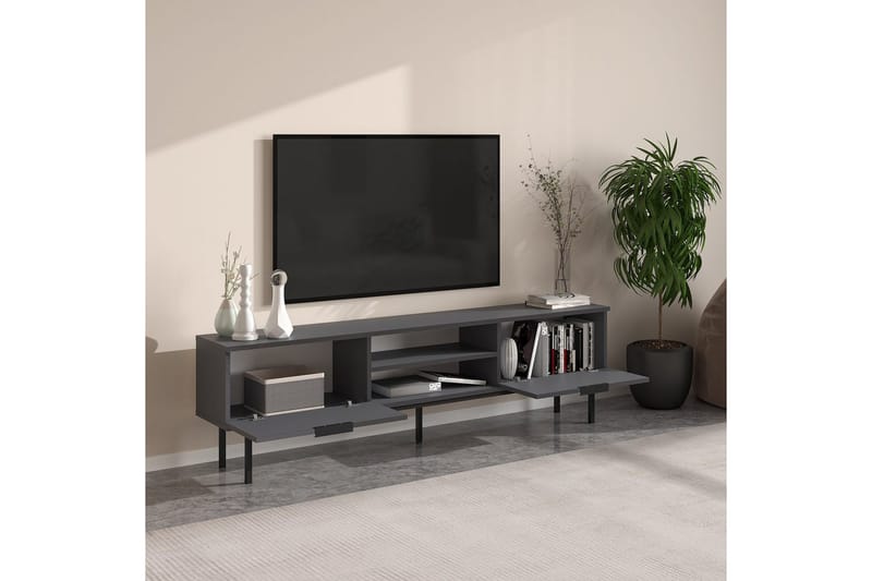 Ranjit Tv-bänk 180 cm - Antracit - Möbler - TV- & Mediamöbler - TV bänk & mediabänk