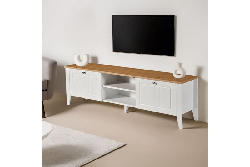 Ranko Tv-bänk 160 cm - Vit - Möbler - TV- & Mediamöbler - TV bänk & mediabänk