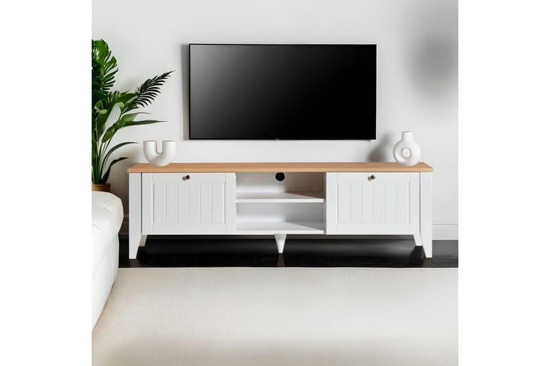 Ranko Tv-bänk 160 cm - Vit - Möbler - TV- & Mediamöbler - TV bänk & mediabänk