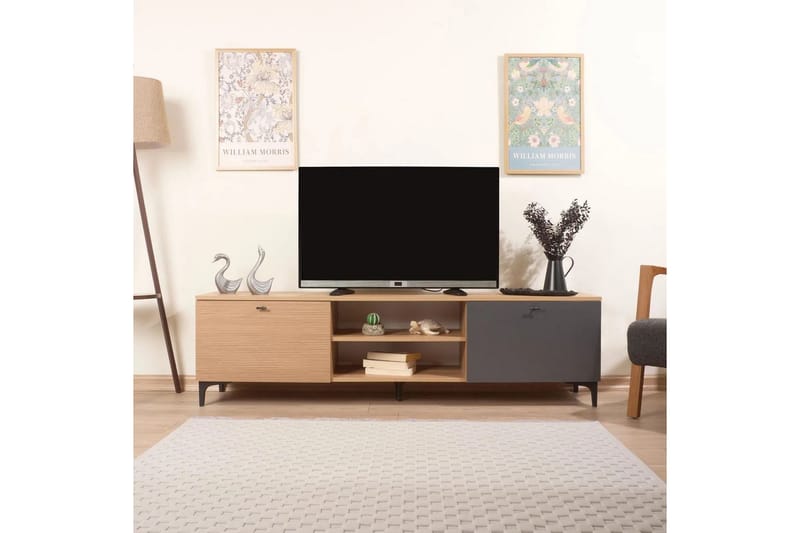 Ranko Tv-bänk 180 cm - Antracit - Möbler - TV- & Mediamöbler - TV bänk & mediabänk