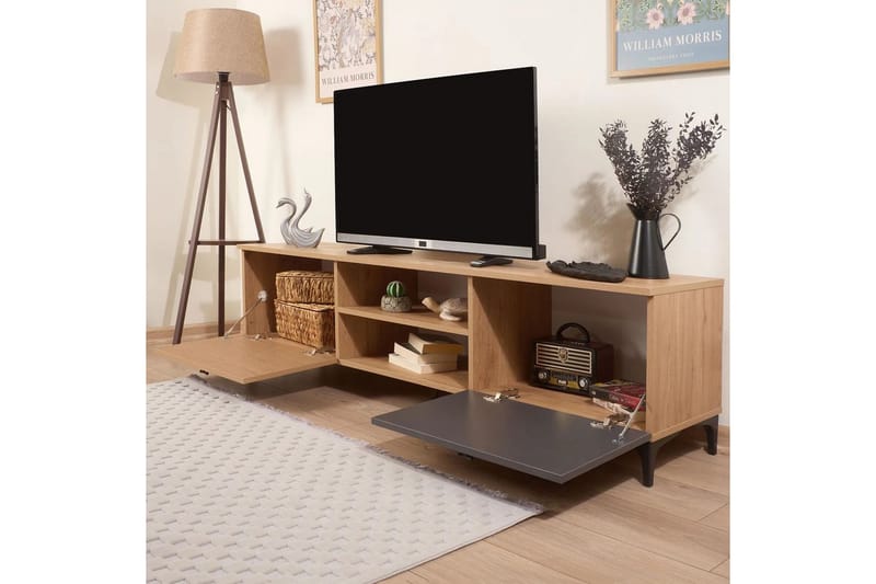 Ranko Tv-bänk 180 cm - Antracit - Möbler - TV- & Mediamöbler - TV bänk & mediabänk