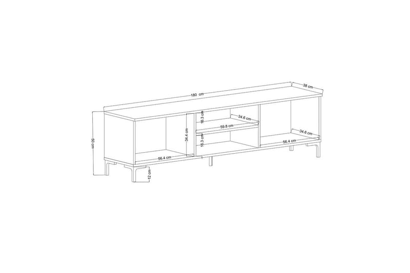 Ranko Tv-bänk 180 cm - Antracit - Möbler - TV- & Mediamöbler - TV bänk & mediabänk