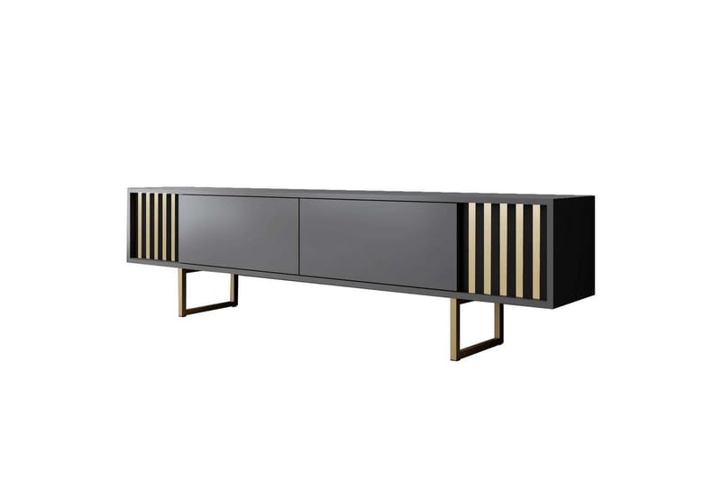 Rany Tv-bänk 180 cm - Guld/Grafitgrå - Möbler - TV- & Mediamöbler - TV bänk & mediabänk