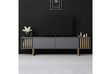 Rany Tv-bänk 180 cm - Guld/Grafitgrå - Möbler - TV- & Mediamöbler - TV bänk & mediabänk