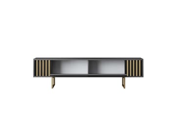 Rany Tv-bänk 180 cm - Guld/Grafitgrå - Möbler - TV- & Mediamöbler - TV bänk & mediabänk