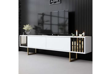 Rany Tv-bänk 180 cm - Guld/Vit - Möbler - TV- & Mediamöbler - TV bänk & mediabänk