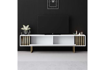 Rany Tv-bänk 180 cm - Guld/Vit - Möbler - TV- & Mediamöbler - TV bänk & mediabänk
