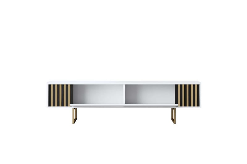 Rany Tv-bänk 180 cm - Guld/Vit - Möbler - TV- & Mediamöbler - TV bänk & mediabänk