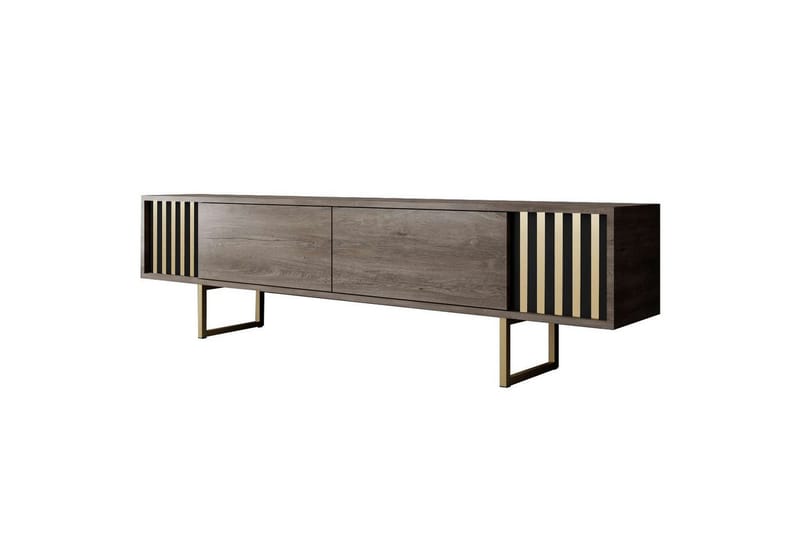 Rany Tv-bänk 180 cm - Rödfärgat trä/Guld - Möbler - TV- & Mediamöbler - TV bänk & mediabänk