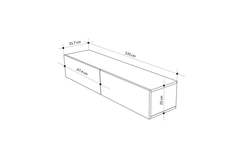 Rasab Tv-bänk 135 cm - Vit - Möbler - TV- & Mediamöbler - TV bänk & mediabänk