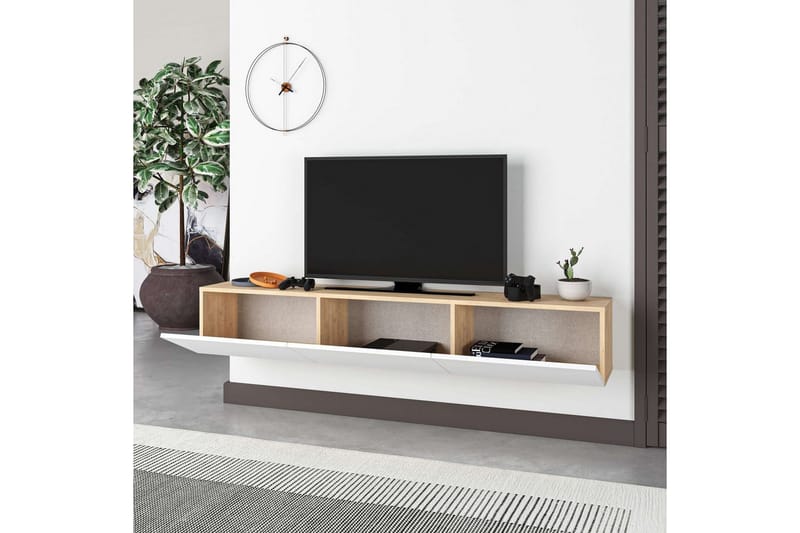 Rasab Tv-bänk 180 cm - Brun/Vit - Möbler - TV- & Mediamöbler - TV bänk & mediabänk