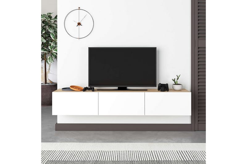Rasab Tv-bänk 180 cm - Brun/Vit - Möbler - TV- & Mediamöbler - TV bänk & mediabänk