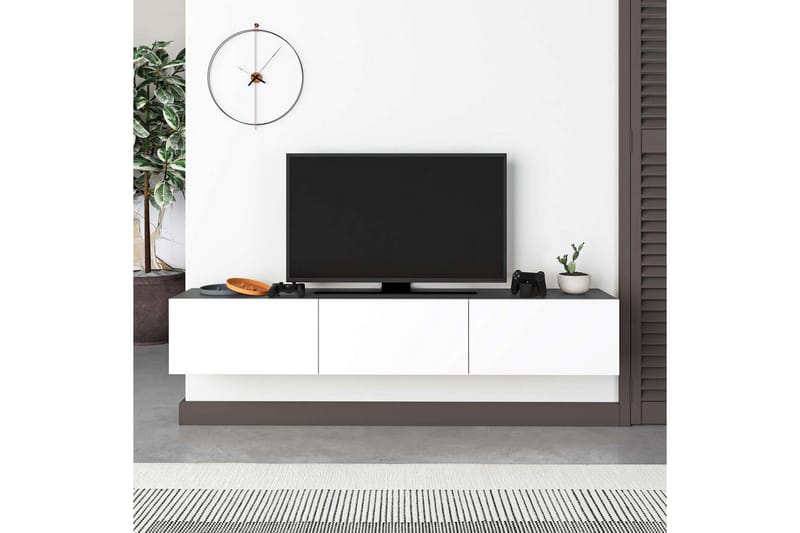Rasab Tv-bänk 180 cm - Grafitgrå/Vit - Möbler - TV- & Mediamöbler - TV bänk & mediabänk