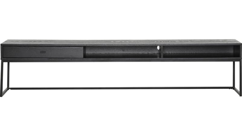 Regal Golvstående TV-bänk 180 cm med Förvaring i Trä - Svart - Möbler - TV- & Mediamöbler - TV bänk & mediabänk