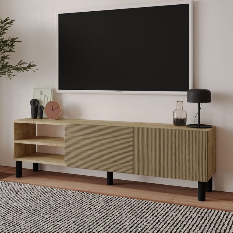 Relento Tv-bänk 150 cm - varm ek, sapphire-ek - Möbler - TV- & Mediamöbler - TV bänk & mediabänk