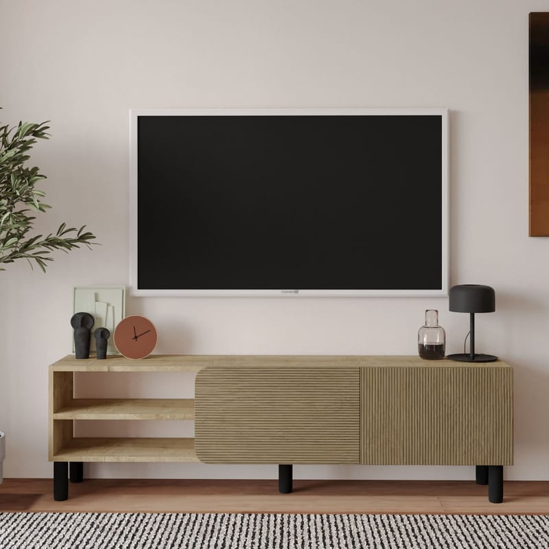 Relento Tv-bänk 150 cm - varm ek, sapphire-ek - Möbler - TV- & Mediamöbler - TV bänk & mediabänk