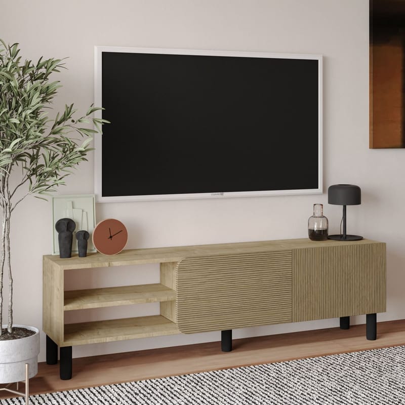 Relento Tv-bänk 150 cm - varm ek, sapphire-ek - Möbler - TV- & Mediamöbler - TV bänk & mediabänk