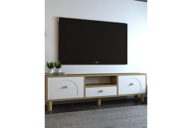 Rion Tv-bänk 140 cm - Vit - Möbler - TV- & Mediamöbler - TV bänk & mediabänk
