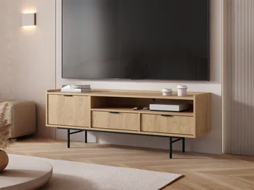 Rolden TV-bänk 150x55 cm - Hickoryek - Möbler - TV- & Mediamöbler - TV bänk & mediabänk