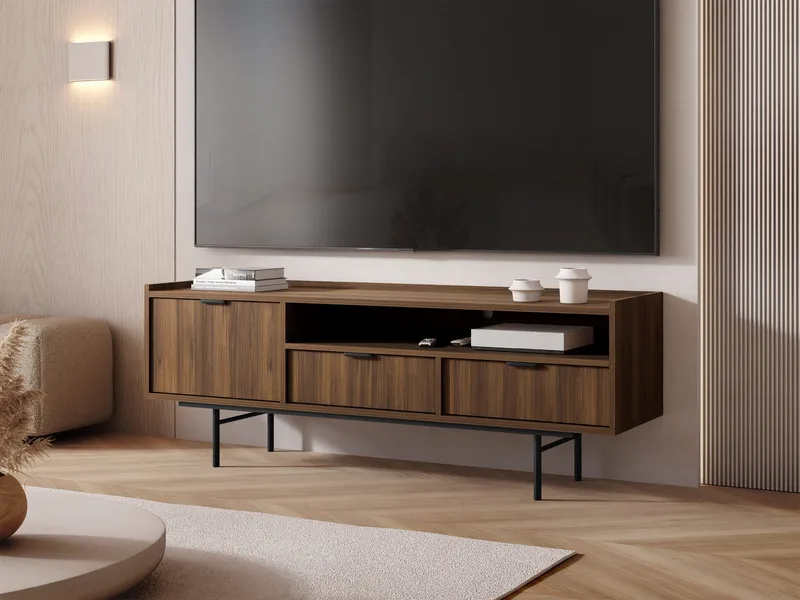 Rolden TV-bänk 150x55 cm - Valnöt - Möbler - TV- & Mediamöbler - TV bänk & mediabänk