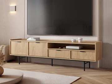 Rolden TV-bänk 200x55 cm - Hickoryek - Möbler - TV- & Mediamöbler - TV bänk & mediabänk