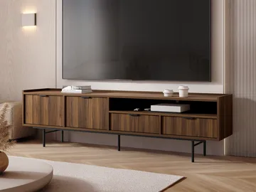 Rolden TV-bänk 200x55 cm - Valnöt - Möbler - TV- & Mediamöbler - TV bänk & mediabänk
