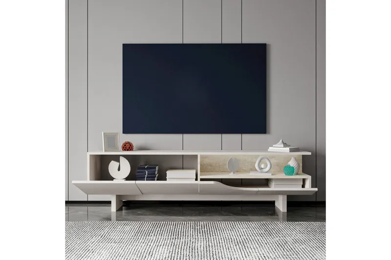 Safiya Tv-bänk 180 cm - Beige - Möbler - TV- & Mediamöbler - TV bänk & mediabänk