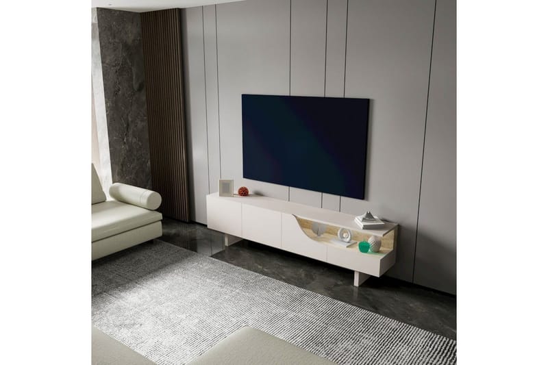Safiya Tv-bänk 180 cm - Beige - Möbler - TV- & Mediamöbler - TV bänk & mediabänk