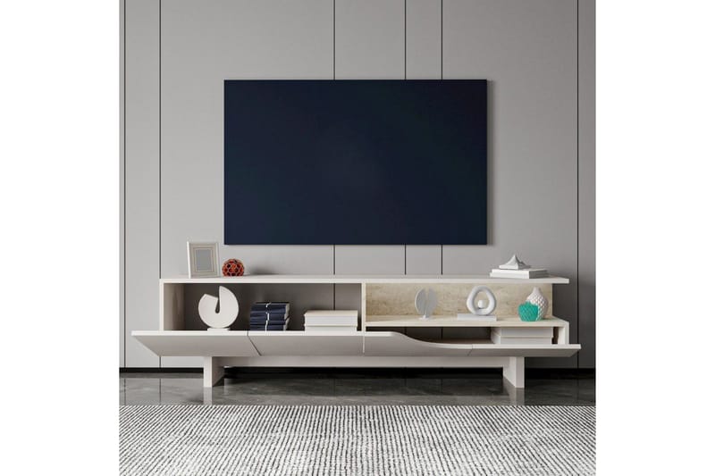 Safiya Tv-bänk 180 cm - Beige - Möbler - TV- & Mediamöbler - TV bänk & mediabänk