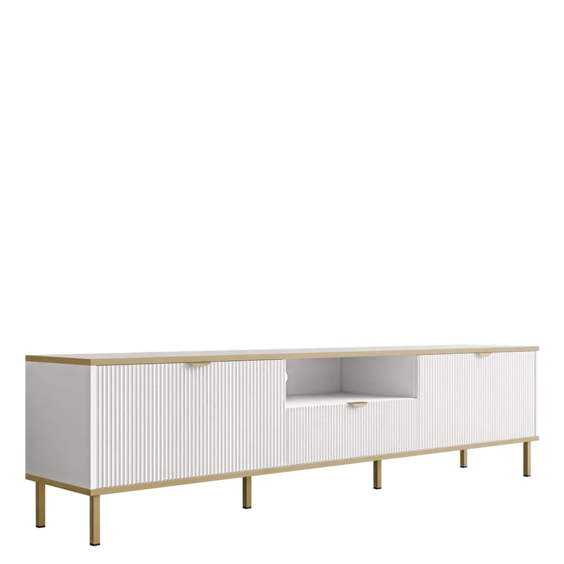 Salmor Tv-bänk 181 cm, Vit