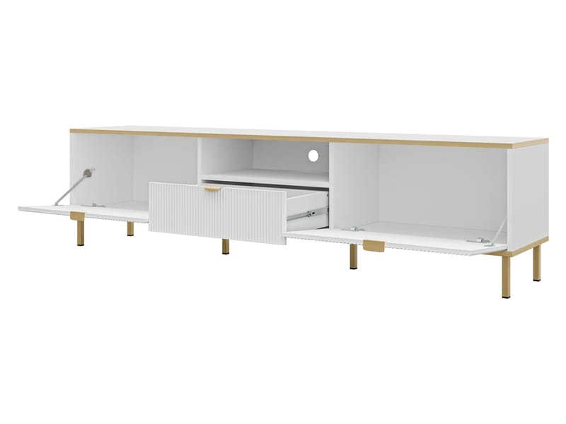 Salmor Tv-bänk 181 cm - Vit - Möbler - TV- & Mediamöbler - TV bänk & mediabänk