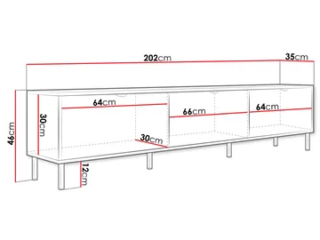 Salmor Tv-bänk 202 cm - Vit - Möbler - TV- & Mediamöbler - TV bänk & mediabänk