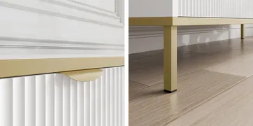 Salmor Tv-bänk 202 cm - Vit - Möbler - TV- & Mediamöbler - TV bänk & mediabänk