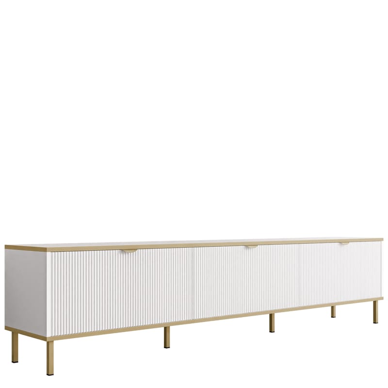 Salmor Tv-bänk 202 cm, Vit