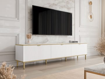 Salmor Tv-bänk 202 cm - Vit - Möbler - TV- & Mediamöbler - TV bänk & mediabänk