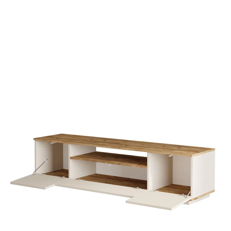 Sarnor TV-bänk 180x44,6x44,5 cm - Atlantic Pine och Cashmere - Möbler - TV- & Mediamöbler - TV bänk & mediabänk
