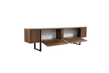Serenity Golvstående TV Bänk 180 cm med Förvaring i Valnöt - Brun - Möbler - TV- & Mediamöbler - TV bänk & mediabänk