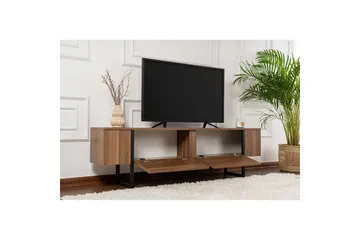 Serenity Golvstående TV Bänk 180 cm med Förvaring i Valnöt - Brun - Möbler - TV- & Mediamöbler - TV bänk & mediabänk