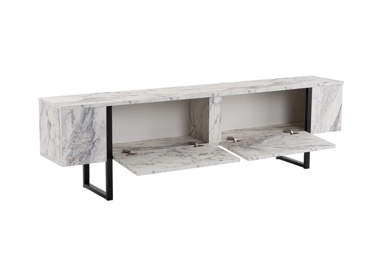 Serenity Tv-bänk 180x30 cm - Marmor/Svart - Möbler - TV- & Mediamöbler - TV bänk & mediabänk
