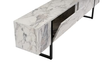 Serenity Tv-bänk 180x30 cm - Marmor/Svart - Möbler - TV- & Mediamöbler - TV bänk & mediabänk