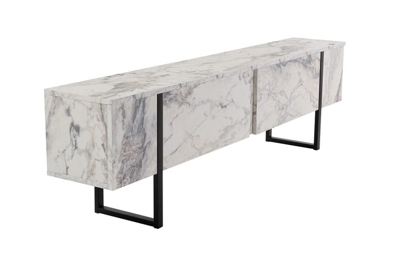 Serenity Tv-bänk 180x30 cm - Marmor/Svart - Möbler - TV- & Mediamöbler - TV bänk & mediabänk