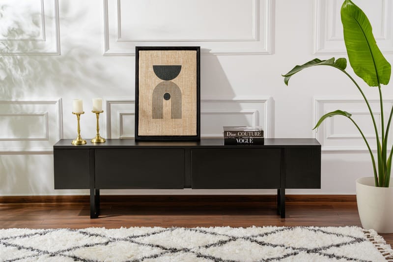 Serenity Tv-bänk 180x30 cm - Svart - Möbler - TV- & Mediamöbler - TV bänk & mediabänk