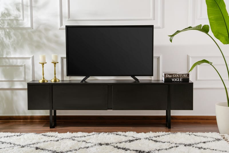 Serenity Tv-bänk 180x30 cm - Svart - Möbler - TV- & Mediamöbler - TV bänk & mediabänk