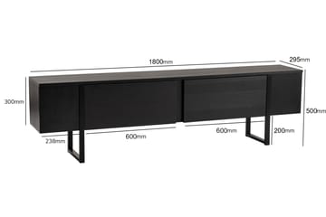 Serenity Tv-bänk 180x30 cm - Svart - Möbler - TV- & Mediamöbler - TV bänk & mediabänk