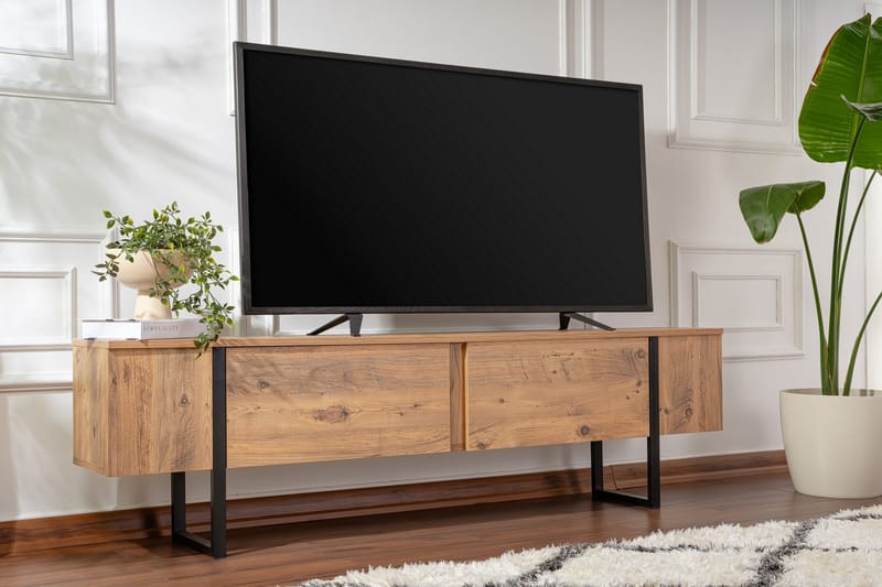 Serenity Tv-bänk 180x30 cm - Trä/Svart - Möbler - TV- & Mediamöbler - TV bänk & mediabänk
