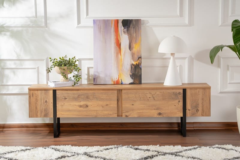Serenity Tv-bänk 180x30 cm - Trä/Svart - Möbler - TV- & Mediamöbler - TV bänk & mediabänk