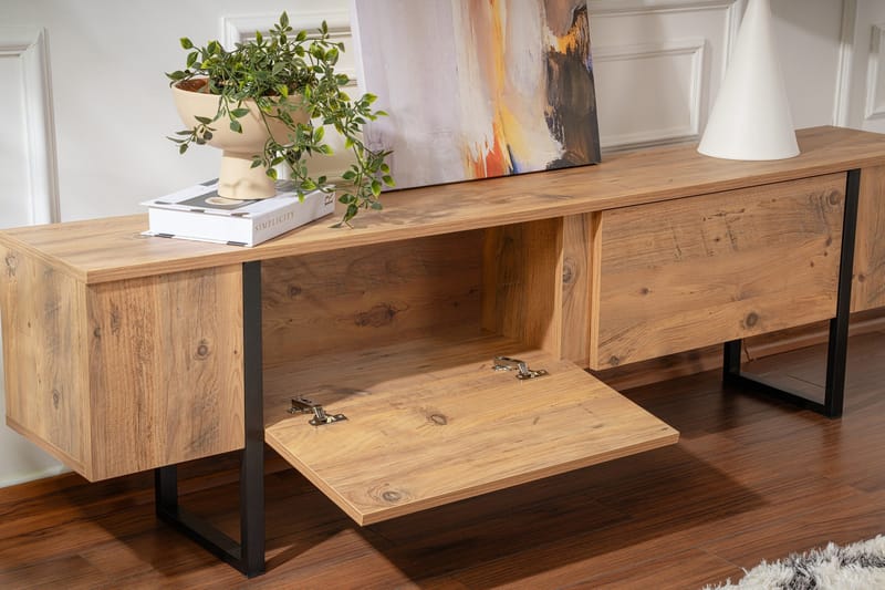 Serenity Tv-bänk 180x30 cm - Trä/Svart - Möbler - TV- & Mediamöbler - TV bänk & mediabänk