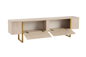 Serenity Tv-bänk 180x30 cm - Travertin/Guld - Möbler - TV- & Mediamöbler - TV bänk & mediabänk