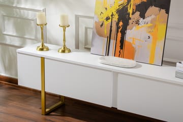 Serenity Tv-bänk 180x30 cm - Vit/Guld - Möbler - TV- & Mediamöbler - TV bänk & mediabänk