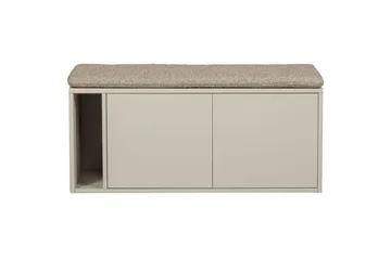 Settle Golvstående Tv Bänk 108 cm med Förvaring i Furu - Beige - Möbler - TV- & Mediamöbler - TV bänk & mediabänk